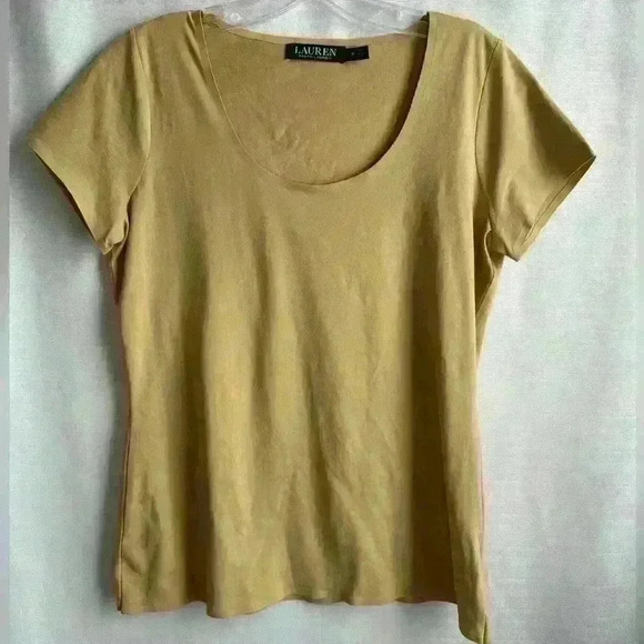 Lauren Ralph Lauren women’s, size Medium seamless top, camel color - Picture 1 of 6